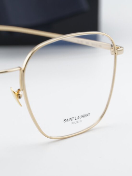 Saint Laurent SL491 006 Square Eyeglasses – Gold 55mm main image 9